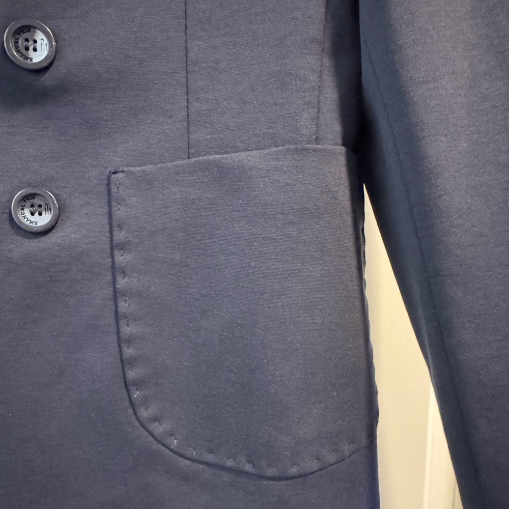 Boys Emanuel Pris Navy Double-Breasted Blazer - Picture 3 of 6